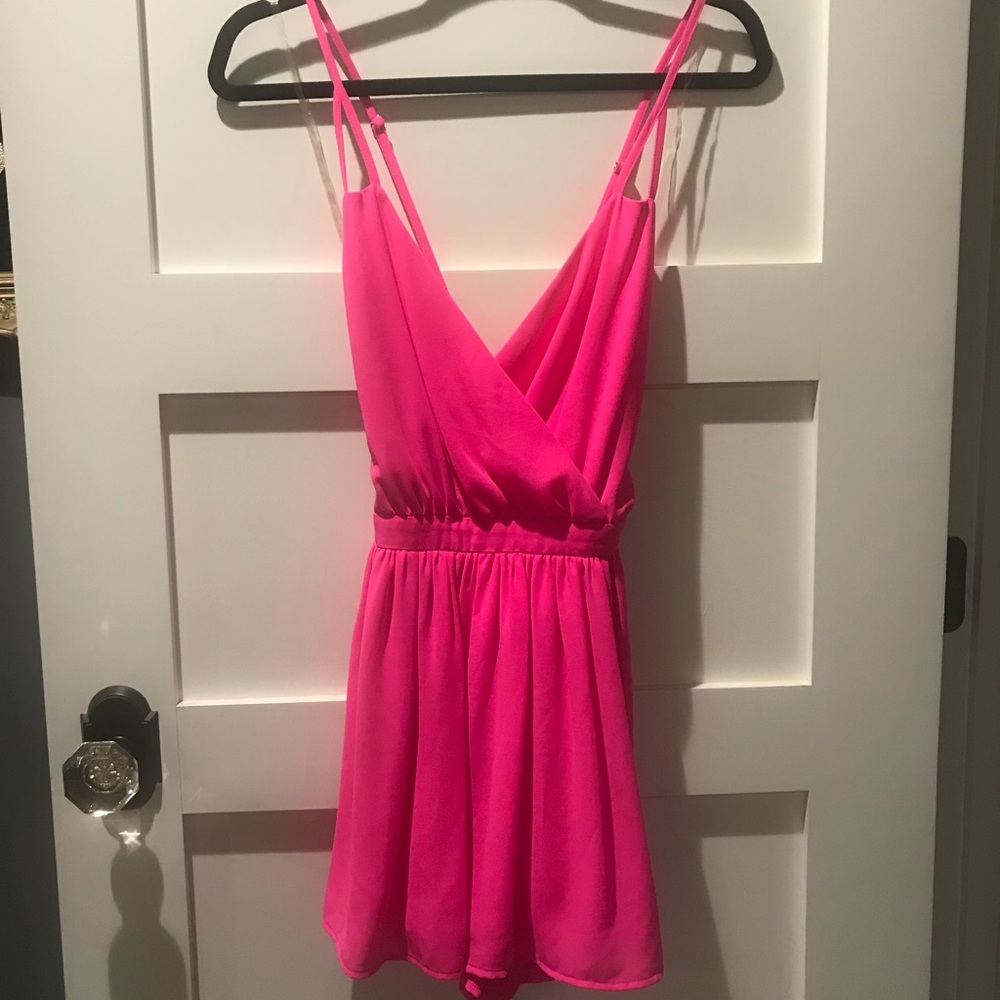 Mustard Seed Hot Pink Romper
